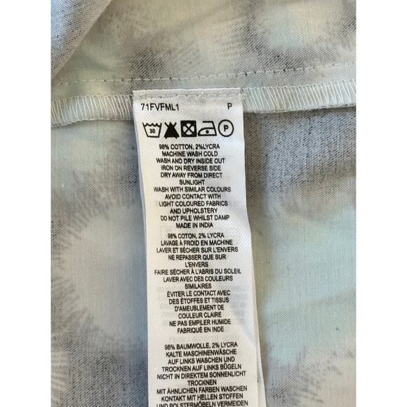 French Connection Black Fit & Flare Dress Green White Abstract Dot Party 4 - Picture 4 of 7